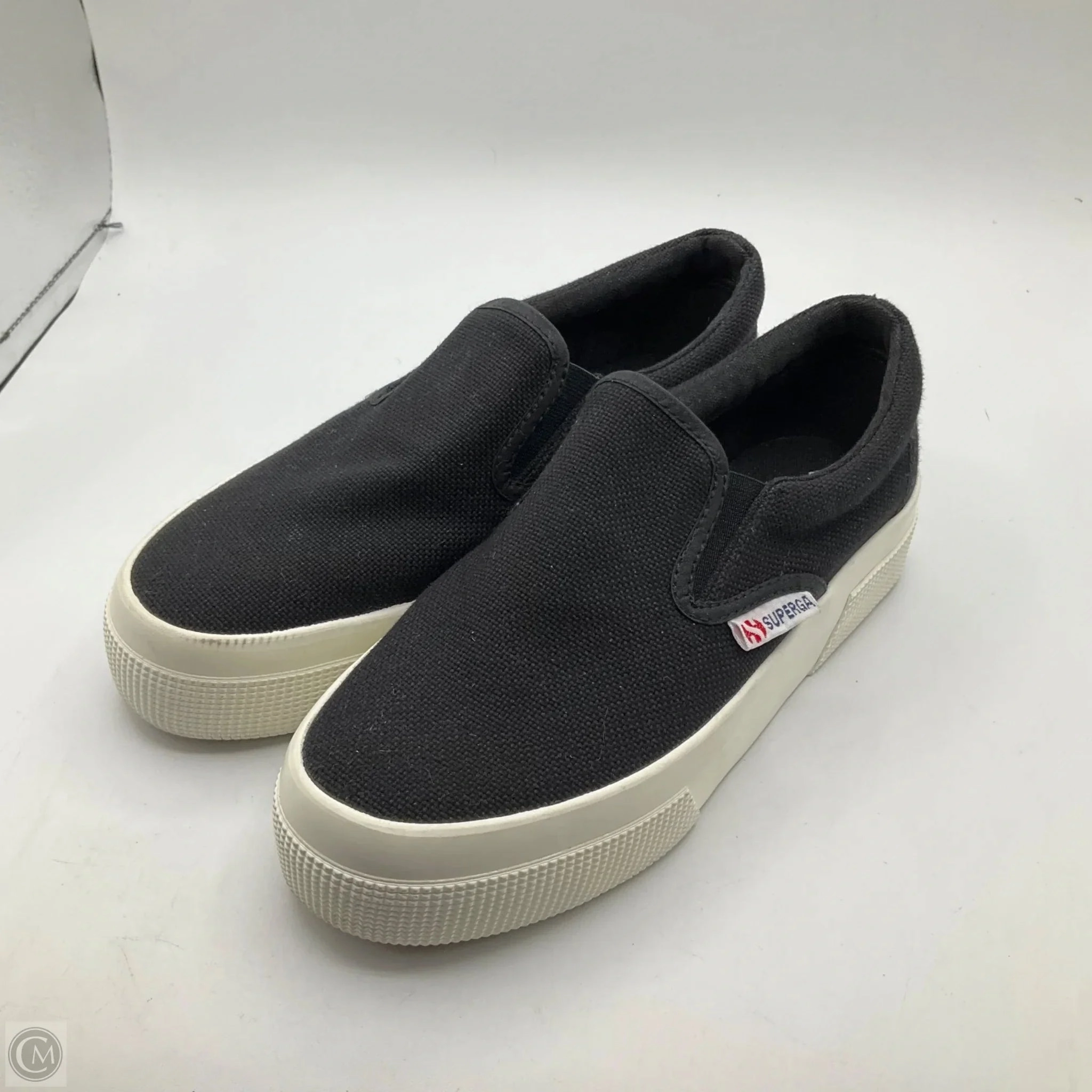 Shoes Sneakers By Superga In Black, Size: 6 Micro Perforated Tongue