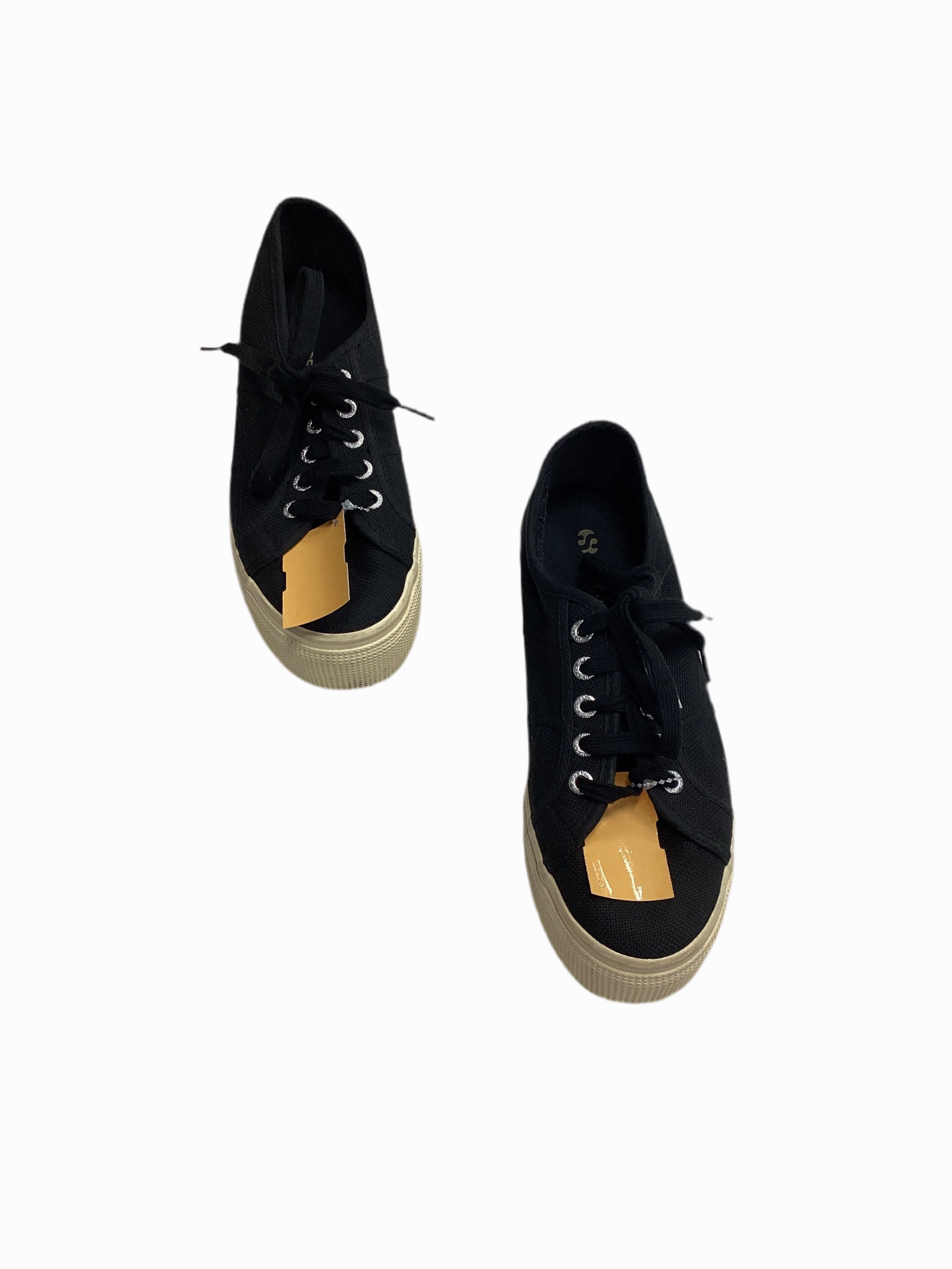 Shoes Sneakers By Superga In Black, Size:7.5 Zip Design