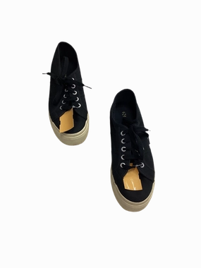 Shoes Sneakers By Superga In Black, Size:7.5 Zip Design