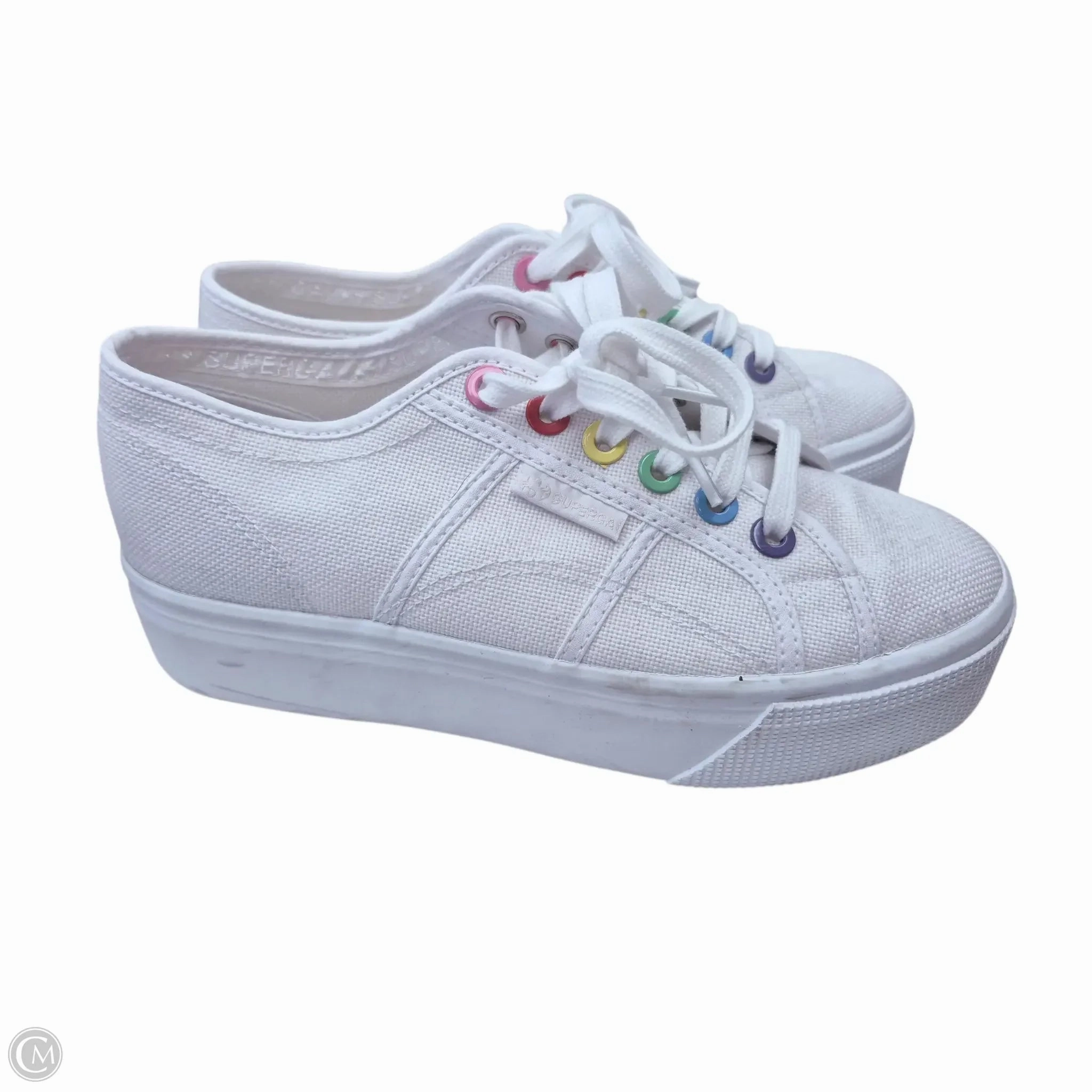Shoes Sneakers By Superga In White, Size: 9.5 Layered Midsole Construction