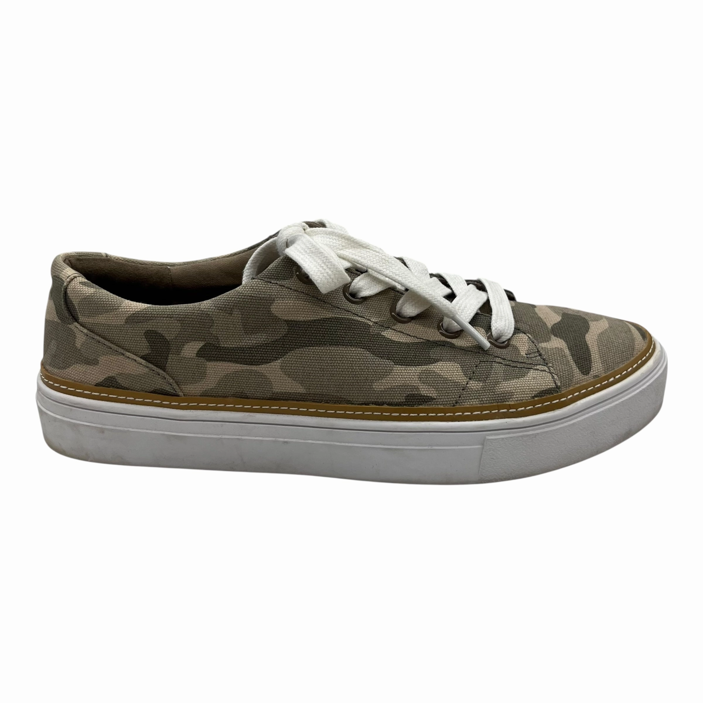 Shoes Sneakers By Toms In Camouflage Print, Size:11 Premium Quality Retro