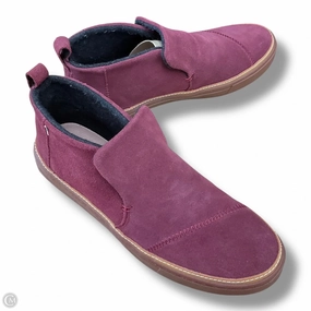 Shoes Sneakers By Toms In Maroon, Size: 9 Reinforced Eyelet Construction Abrasion Resistant Reinforcement