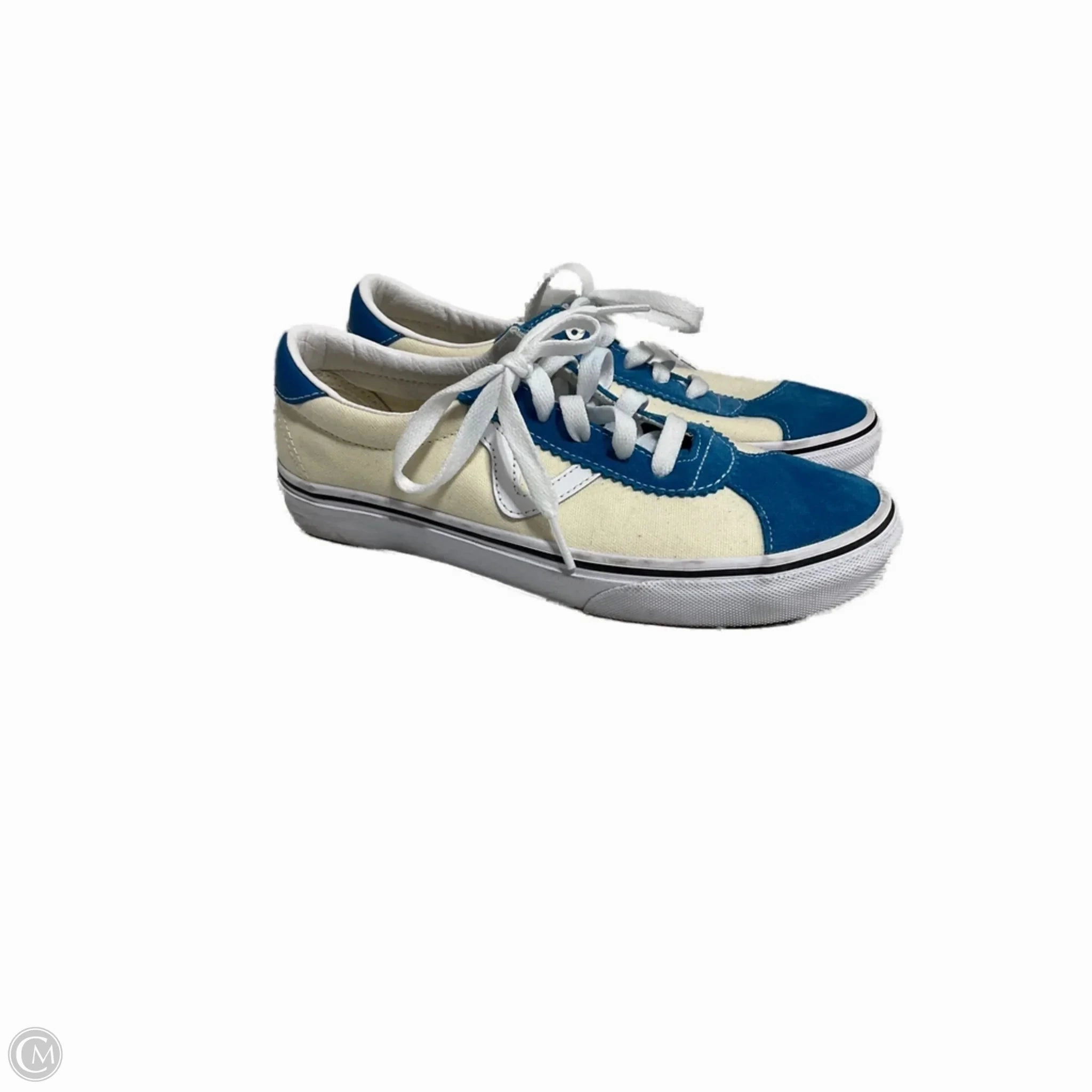 Running Capability Youth Style Shoes Sneakers By Vans In Blue & Cream, Size: 7.5
