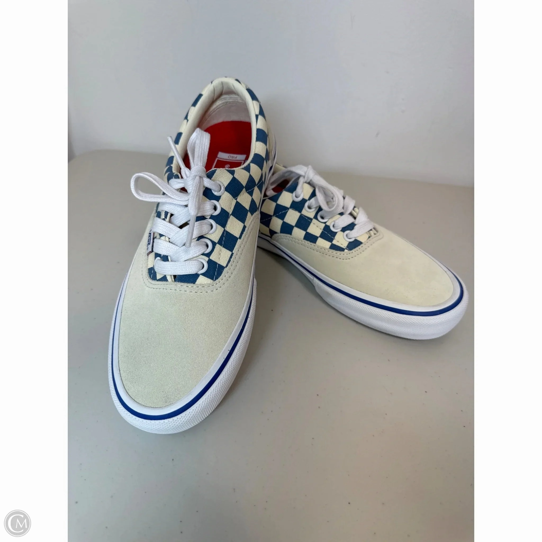 Mesh Shoes Sneakers By Vans In Blue & Cream, Size: 9