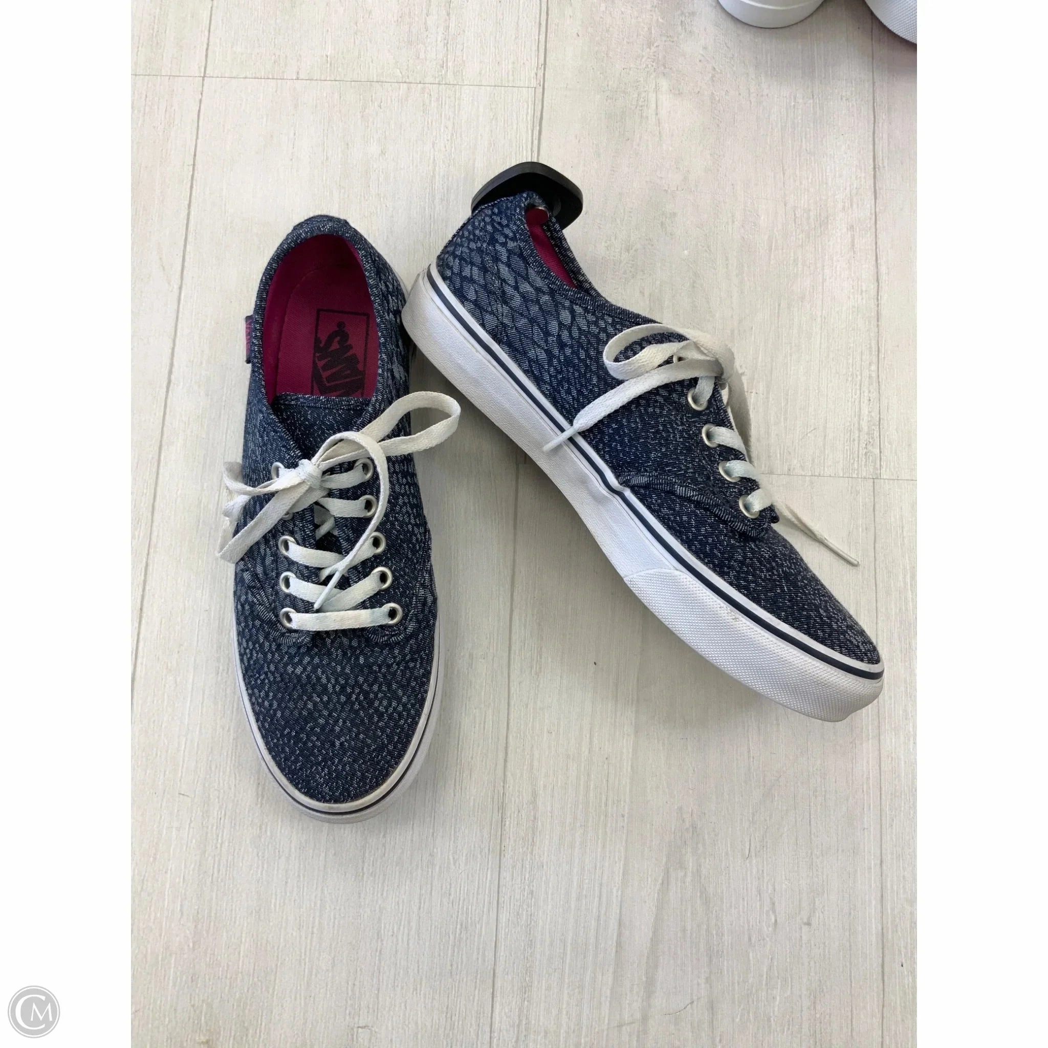 Shoes Sneakers By Vans In Blue, Size: 8 Stretch Woven Collar Style Comfort
