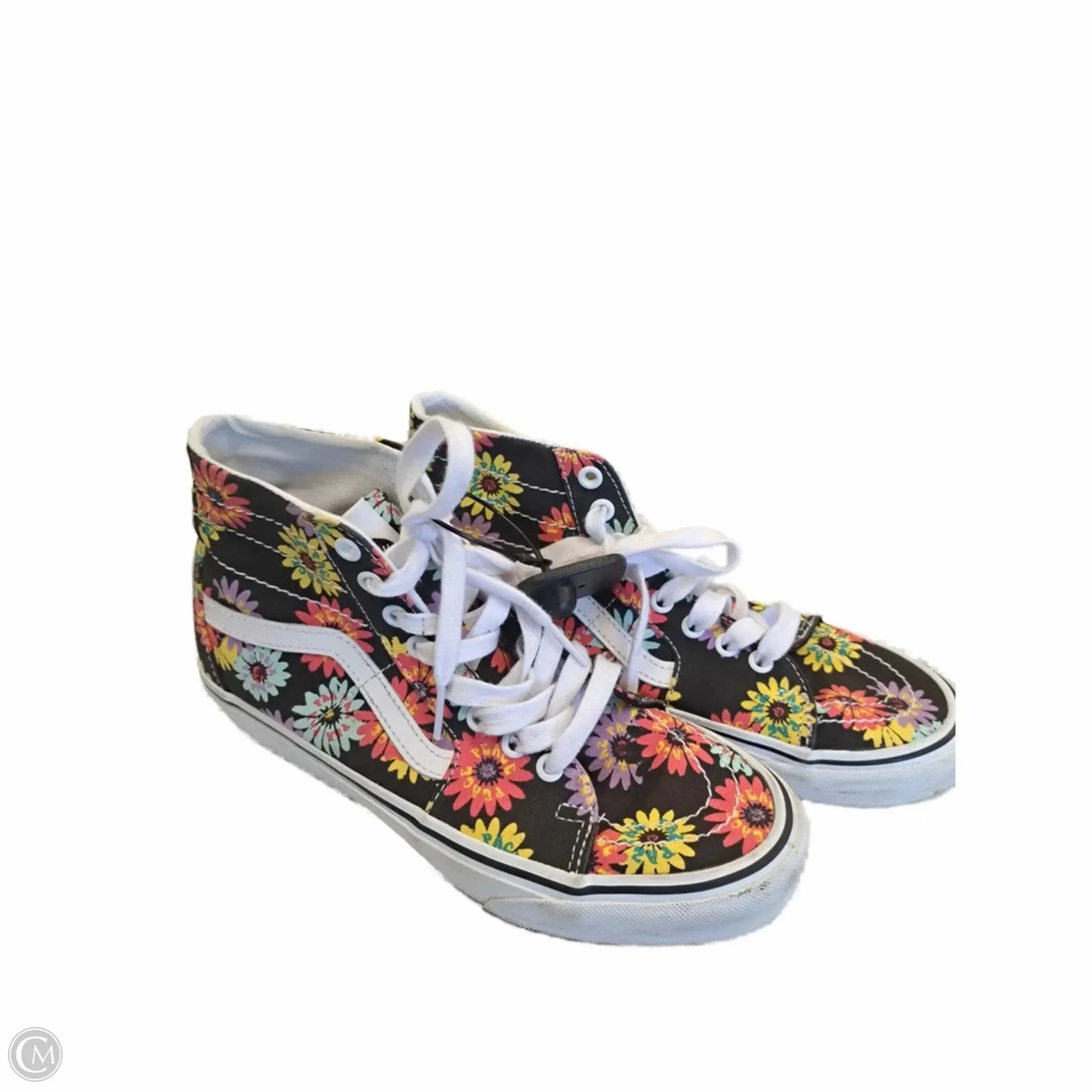 Shoes Sneakers By Vans In Floral Print, Size: 8.5 Shock   Absorbing Arch Stabilization