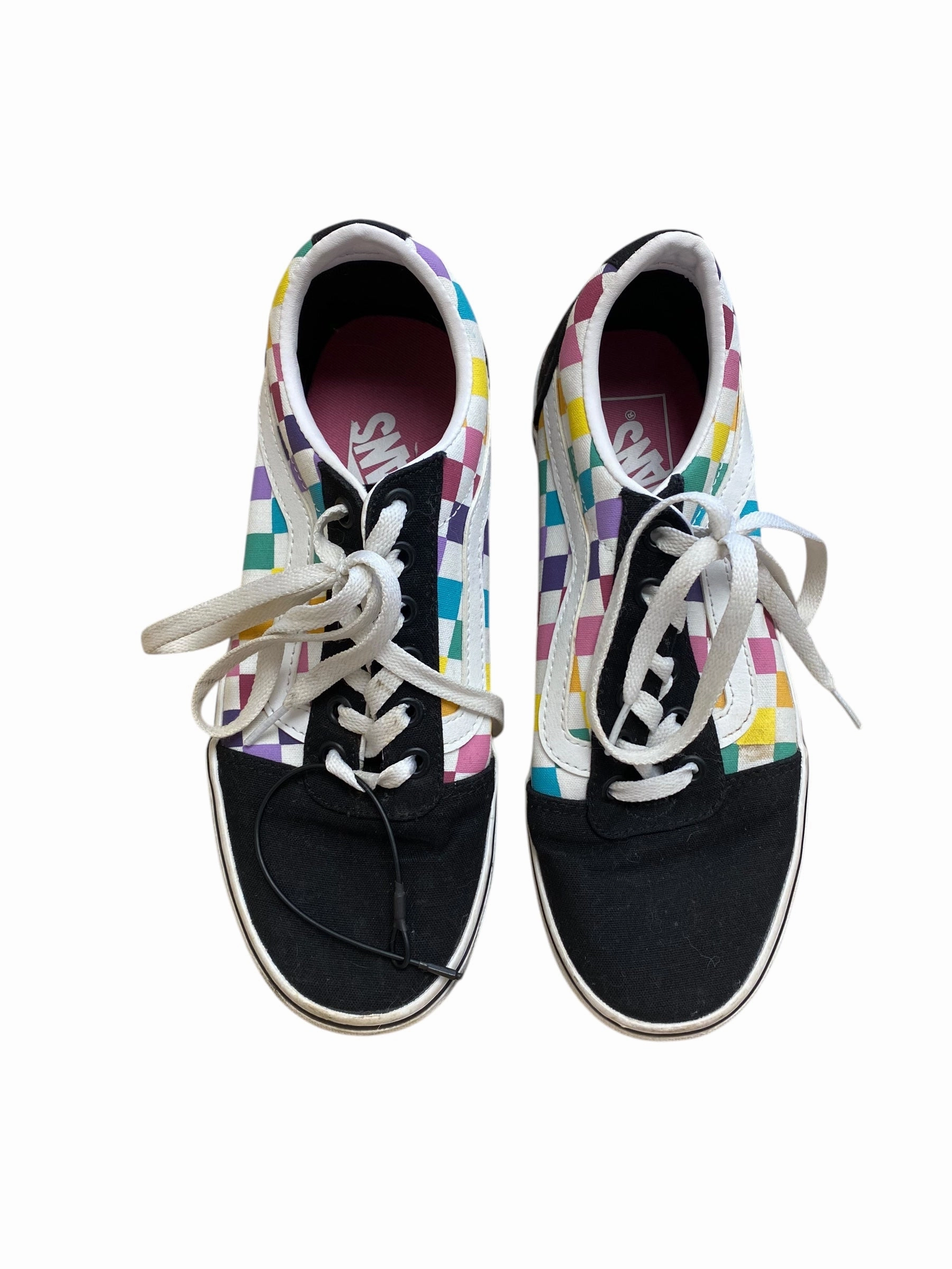 Shoes Sneakers By Vans In Rainbow Print, Size: 7.5 Rubberized Finish