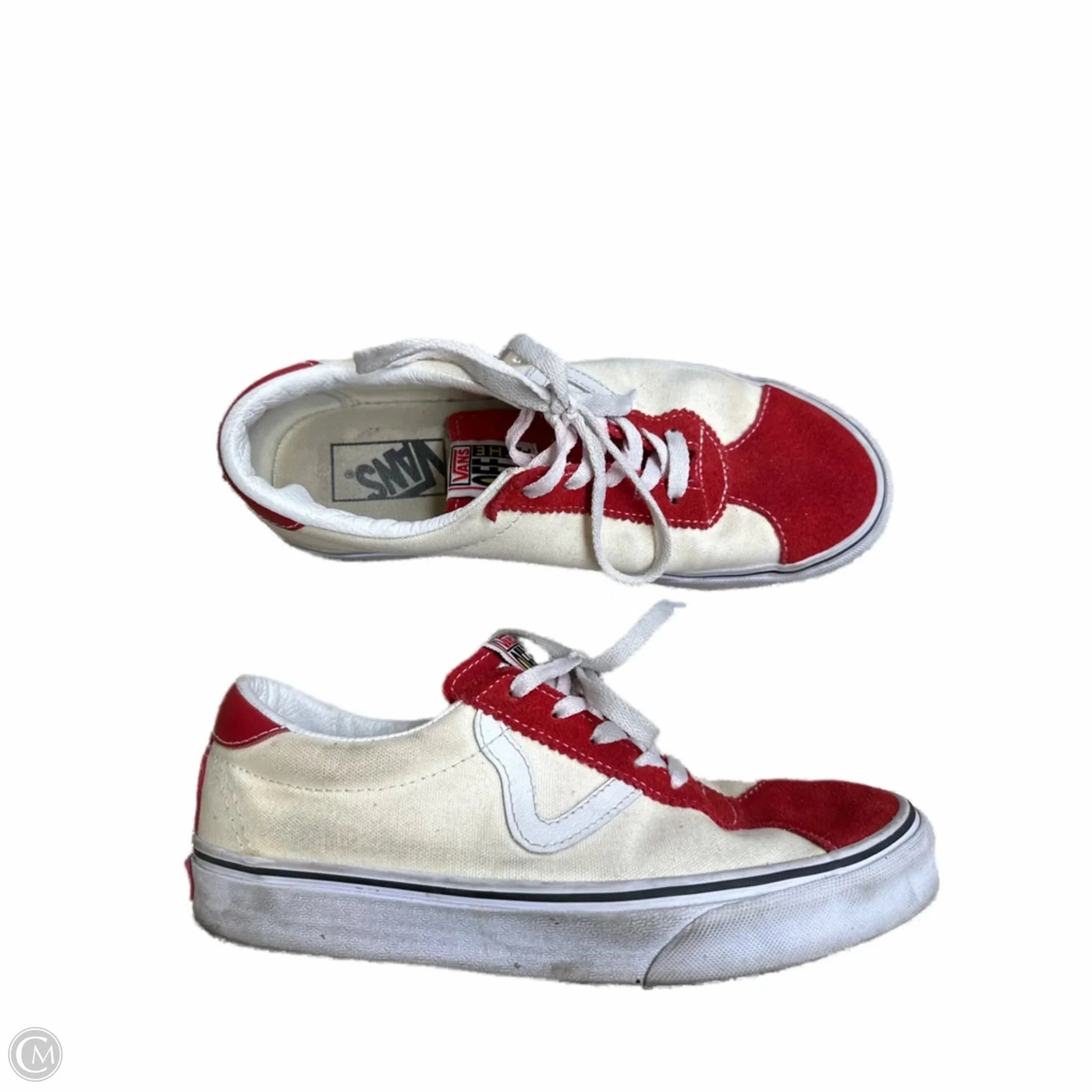 Shoes Sneakers By Vans In Red & White, Size: 8 Premium Sole Run All Day