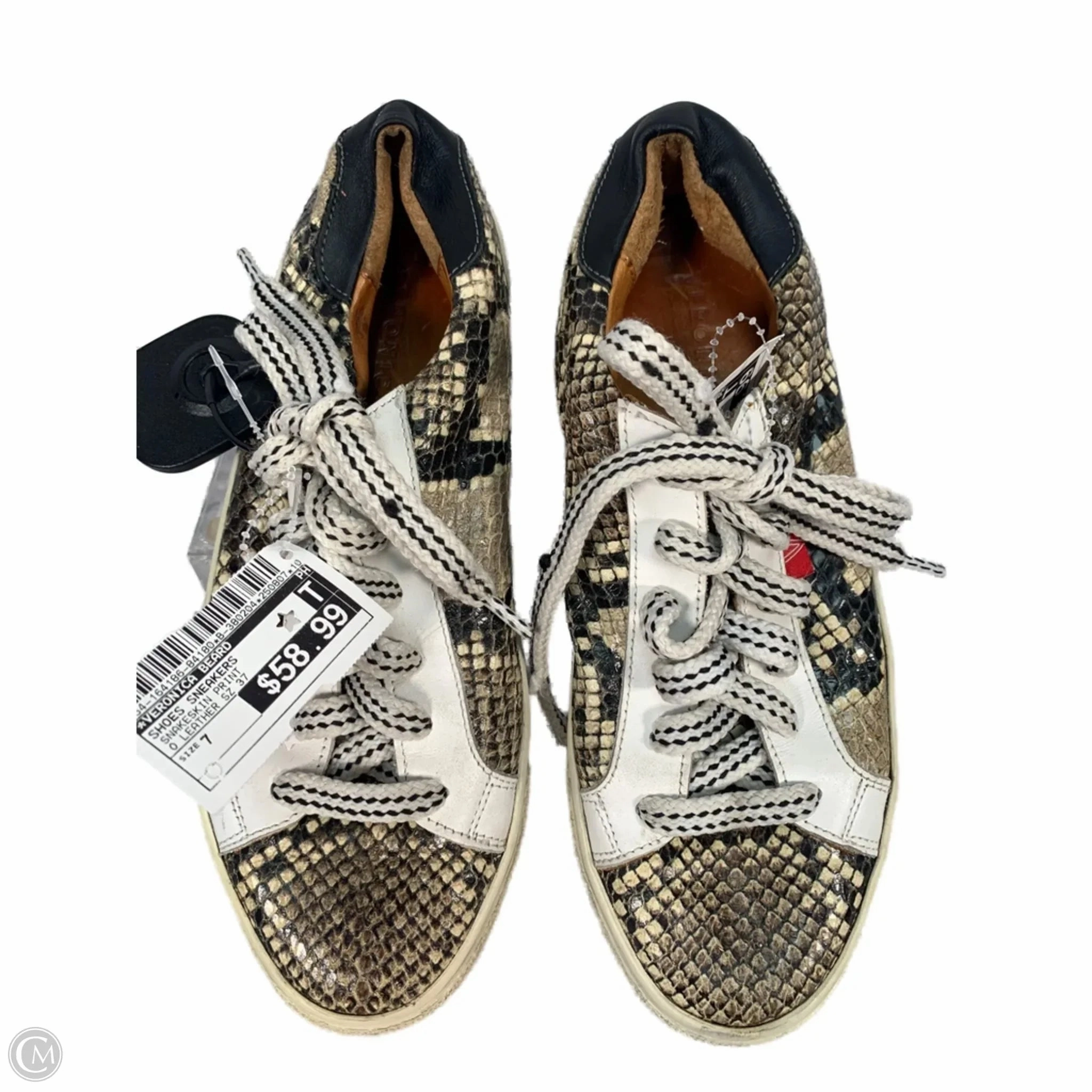 Shoes Sneakers By Veronica Beard In Snakeskin Print, Size: 7 Flexible Sole Design