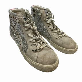 Shoes Sneakers By Vintage Havana In Cream & Silver, Size:8 Collar Padding Breathable Quarter Panels