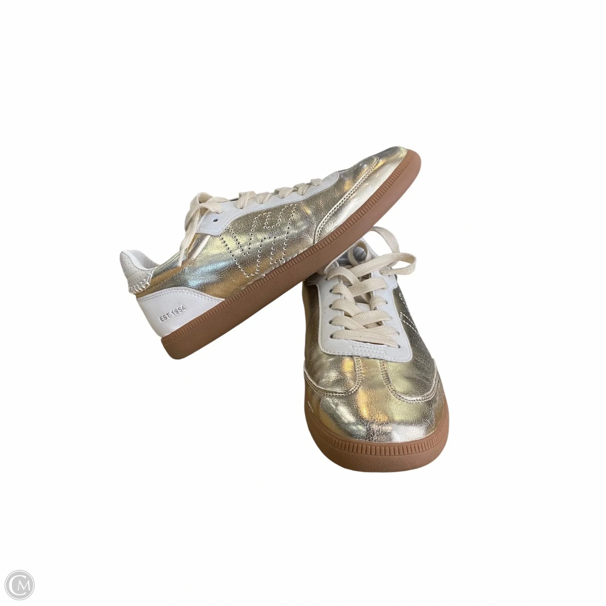 Slip On Mechanism Shoes Sneakers By Vintage Havana In Gold, Size: 8