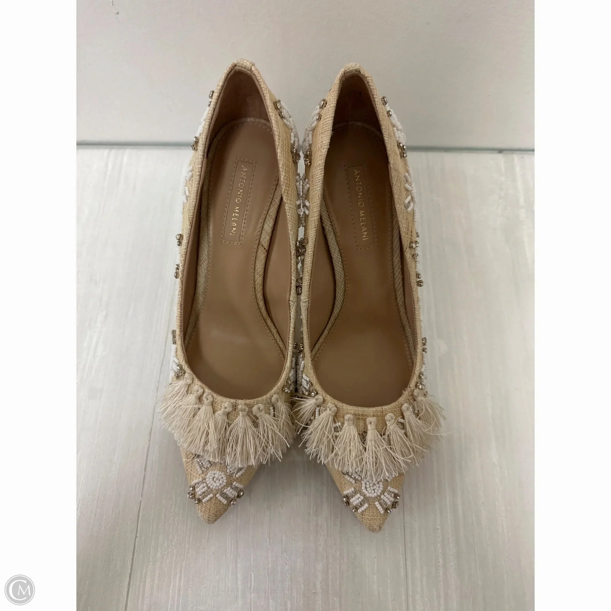 Shoes Heels Stiletto By Antonio Melani In Cream, Size: 7.5 High Heel Lightweight