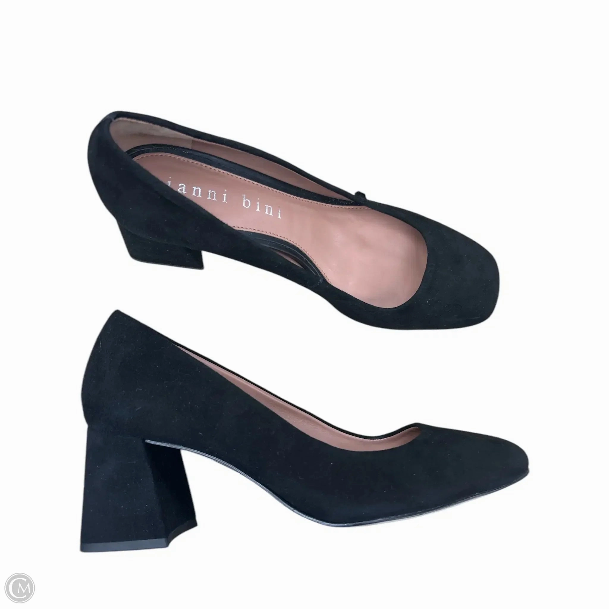 Evening Pumps Shoes Heels Block By Franco Sarto In Black, Size: 7