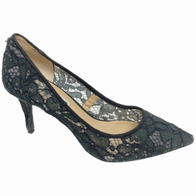 Square Toe anti static Shoes Heels Stiletto By Karl Lagerfeld In Black, Size: 7