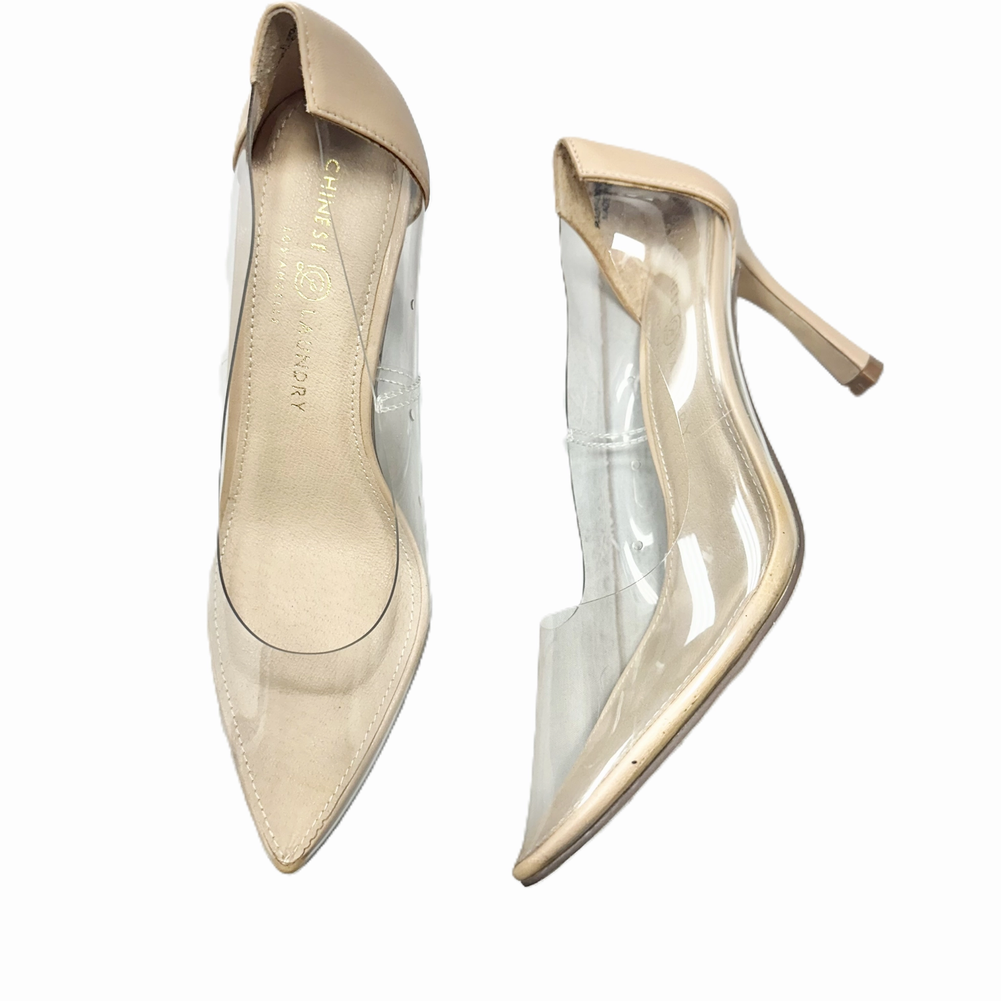 Shoes Heels Stiletto By Chinese Laundry In Tan, Size: 7.5 Wide Strap Heels