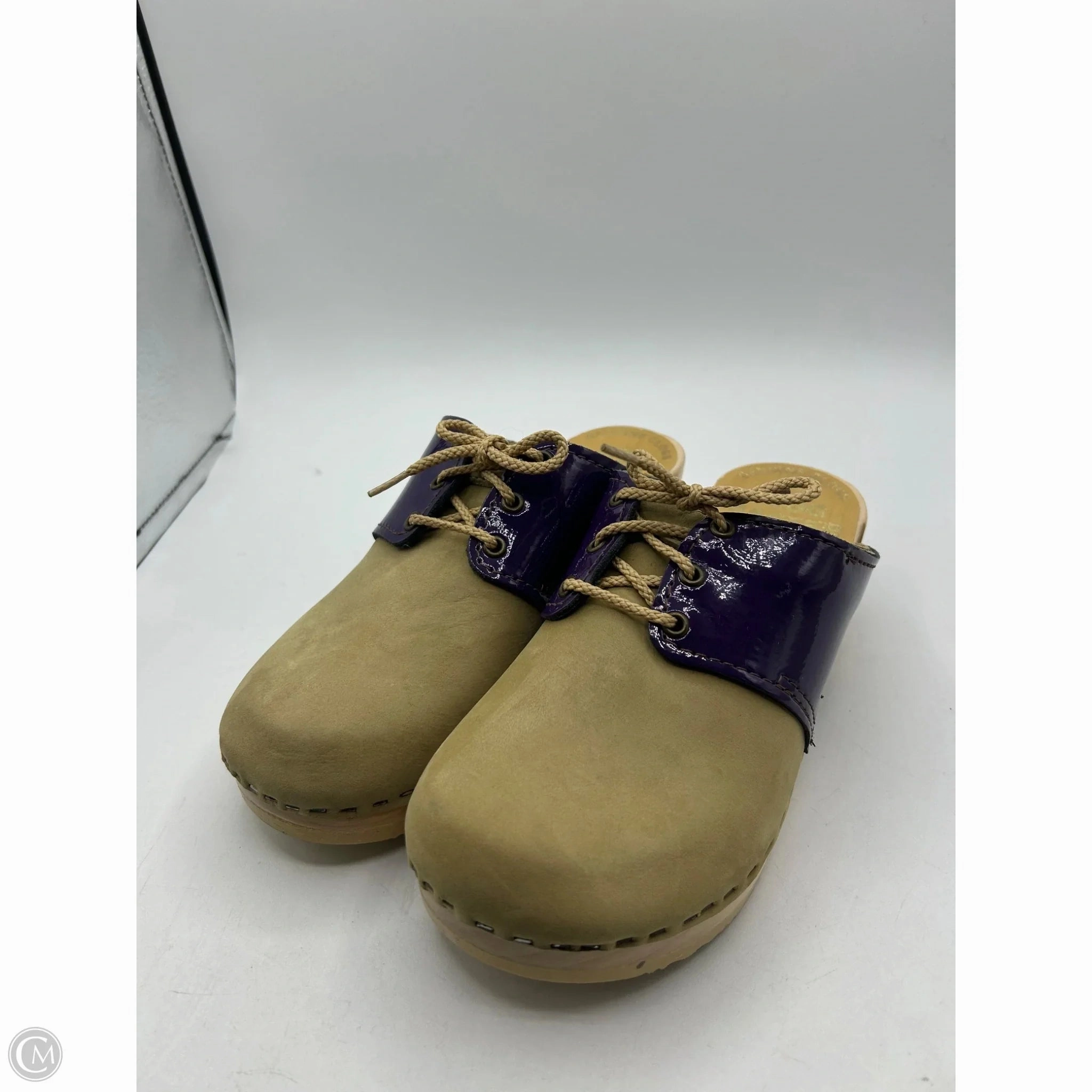 Sporty Heeled Shoes Clear High Heels Shoes Heels Block By Cmb In Purple, Size: 6