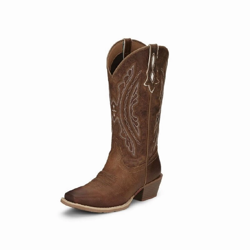 Seamless Comfort Night Travel JUSTIN WOMENS REIN WAXY TAN BOOT STYLE L2962