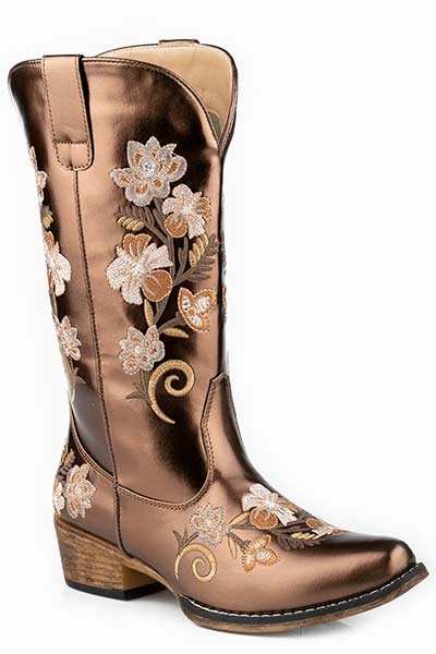 Roper Ladies Riley Floral Snip Toe Boots Style 09-021-1566-3254 hiking adventure