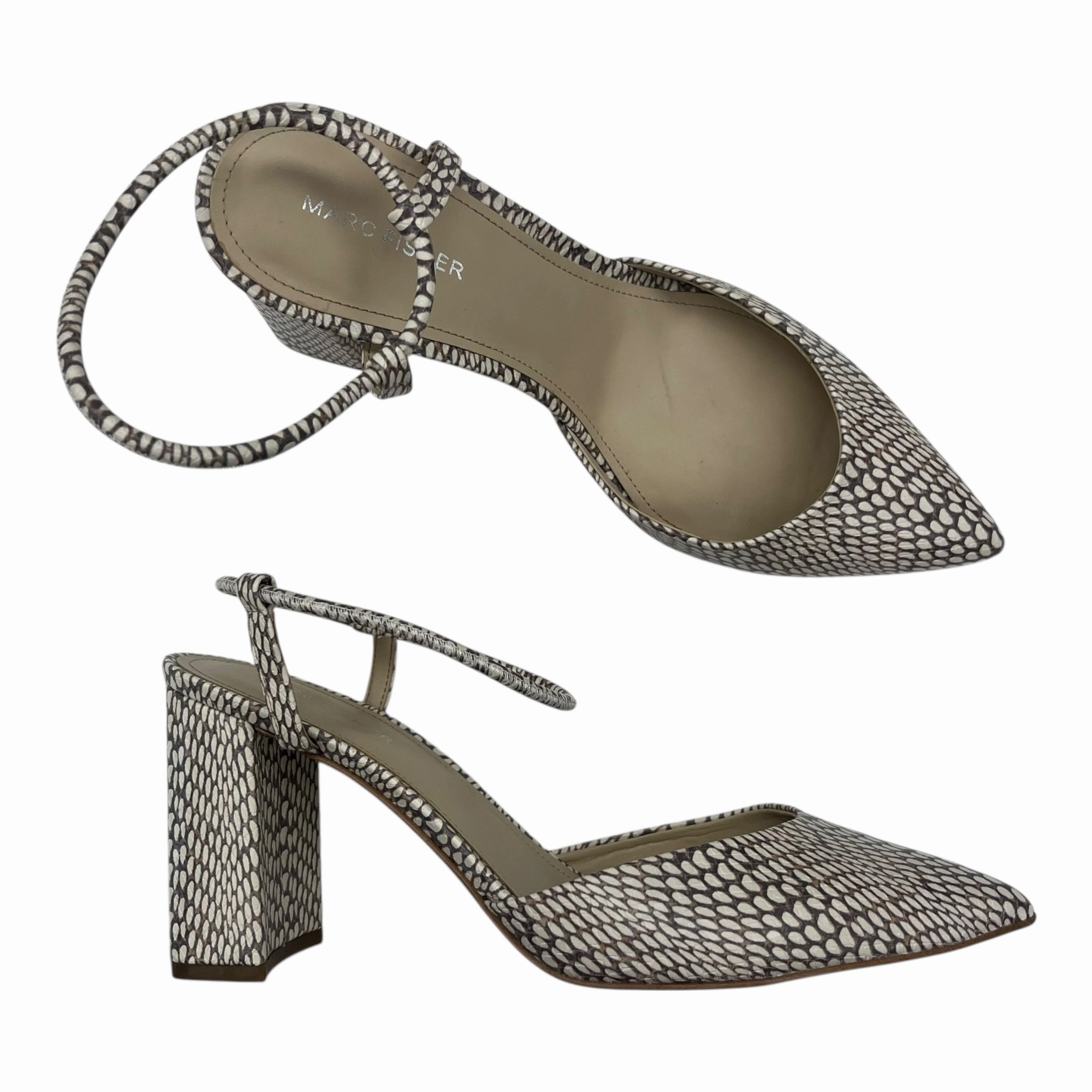 Vegan Wedding Heels Shoes Heels Block By Marc Fisher In Cream, Size:10