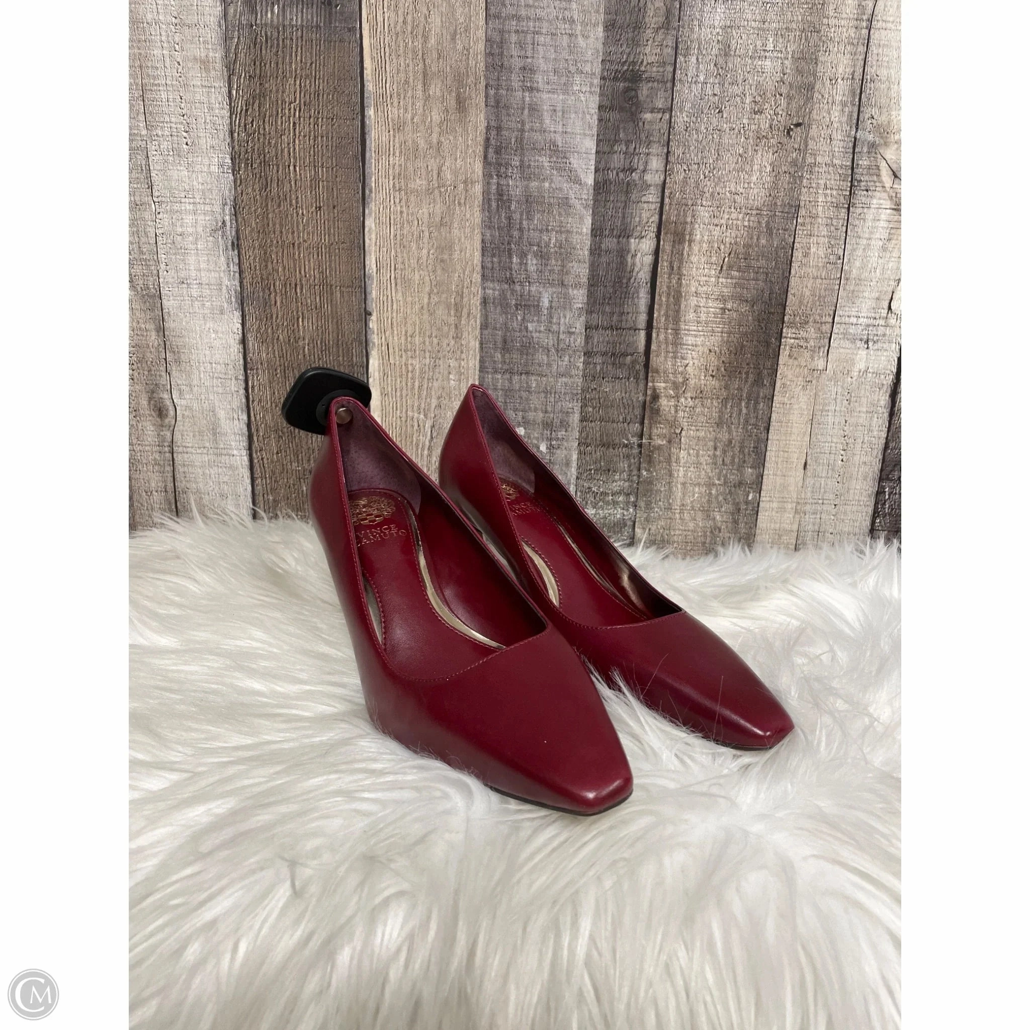Shoes Heels Stiletto By Vince Camuto In Maroon, Size: 8 Open Toe Boots Comfortable Shoes