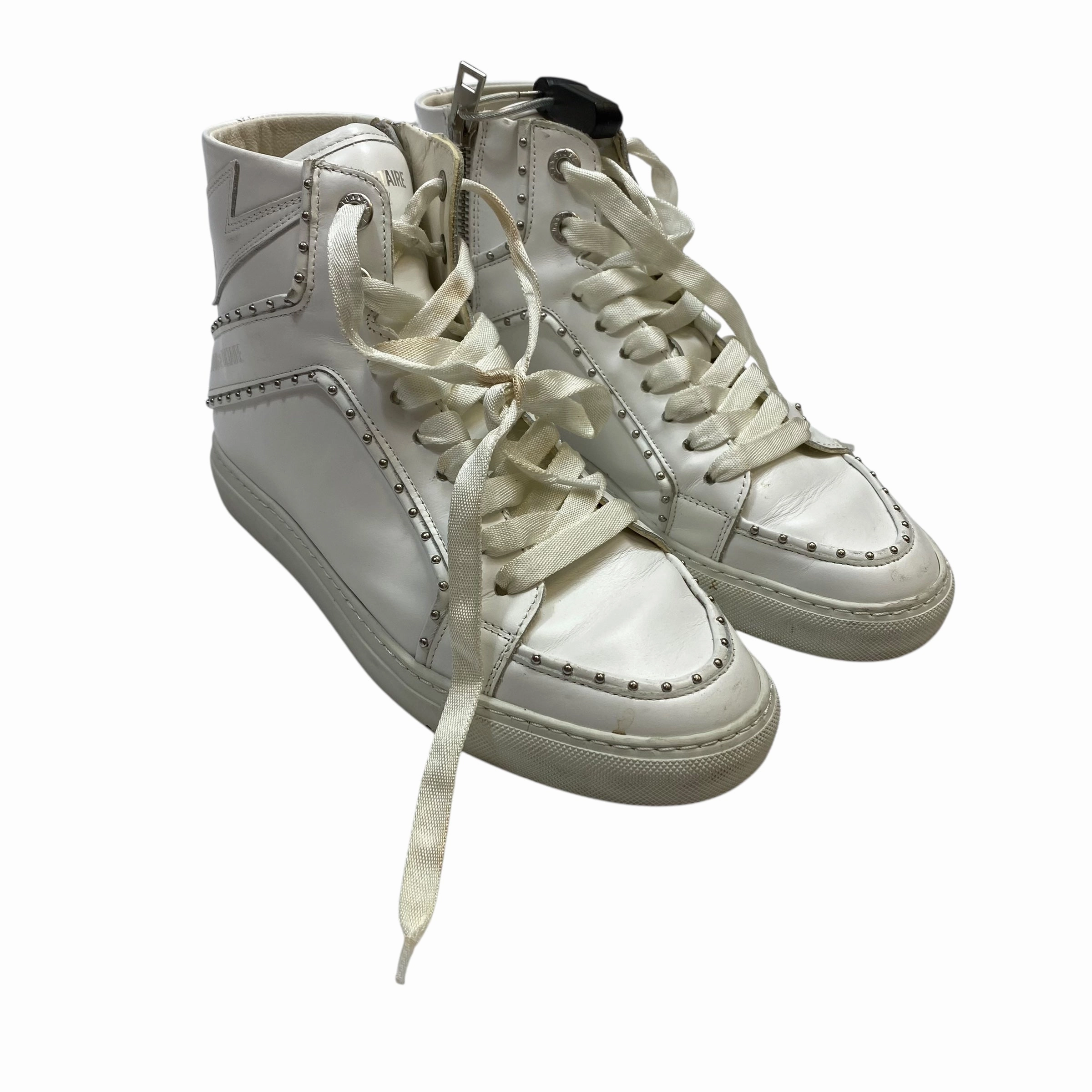 All-Day Cushioning Shoes Sneakers By Zadig And Voltaire In White, Size:7.5