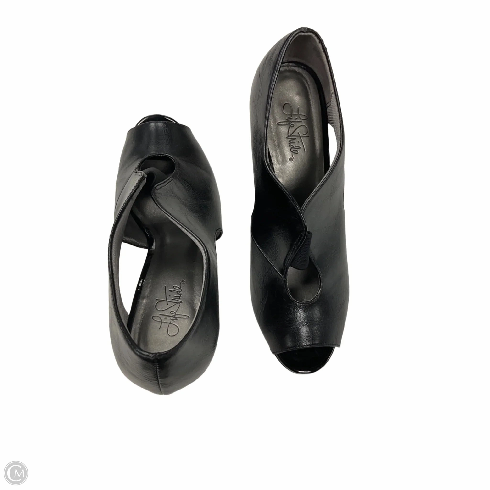 Luxury Dress Shoes Chic Sandals for Day Shoes Heels Block By Life Stride In Black, Size: 9.5