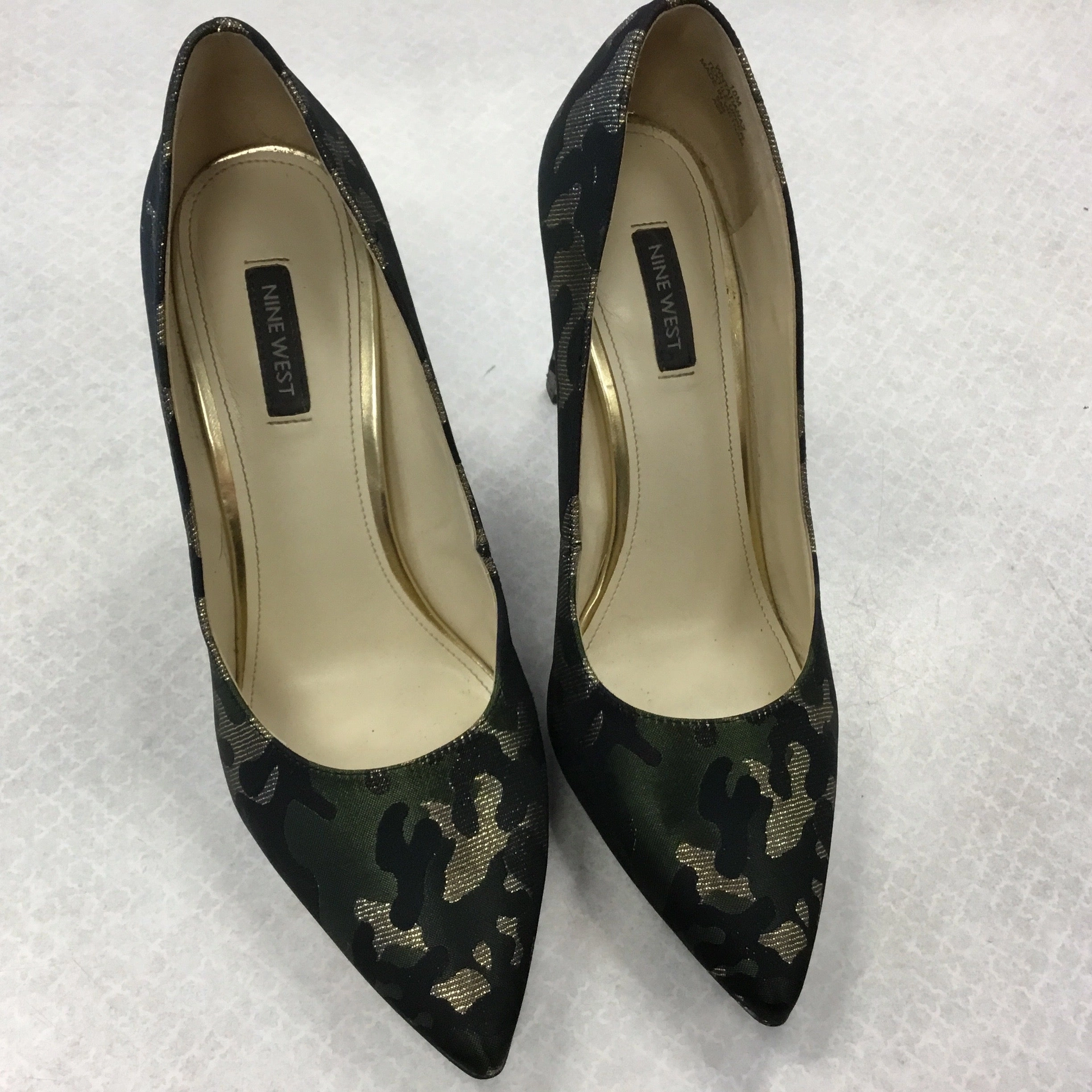 Comfortable Platform Heels Formal Pumps Shoes Heels Stiletto By Nine West In Camouflage Print, Size: 10