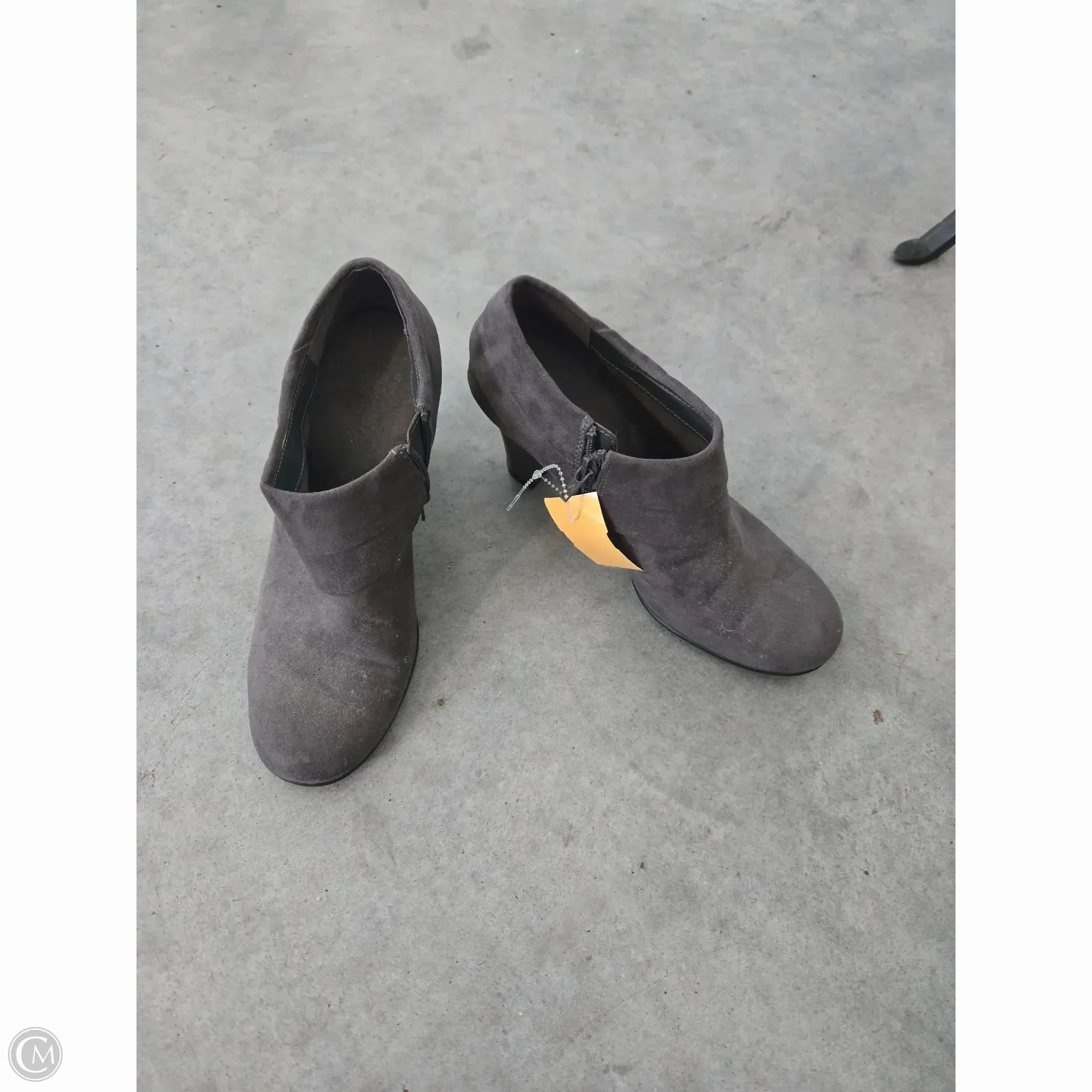 Non Marking Luxury Footwear Shoes Heels Block By Aerosoles In Grey, Size: 9