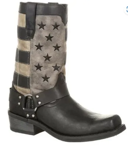 DURANGO MENS BLACK FADED HARNESS BOOT STYLE DDB0141 Reinforced Form Morning Walk