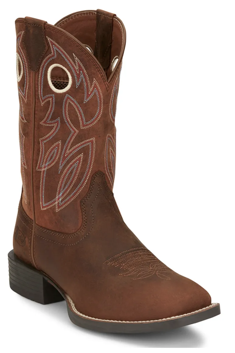 JUSTIN MENS BOWLINE BROAD SQUARE TOE WESTERN BOOTS STYLE SE7523 Insulated Mountain Climber Long Lasting