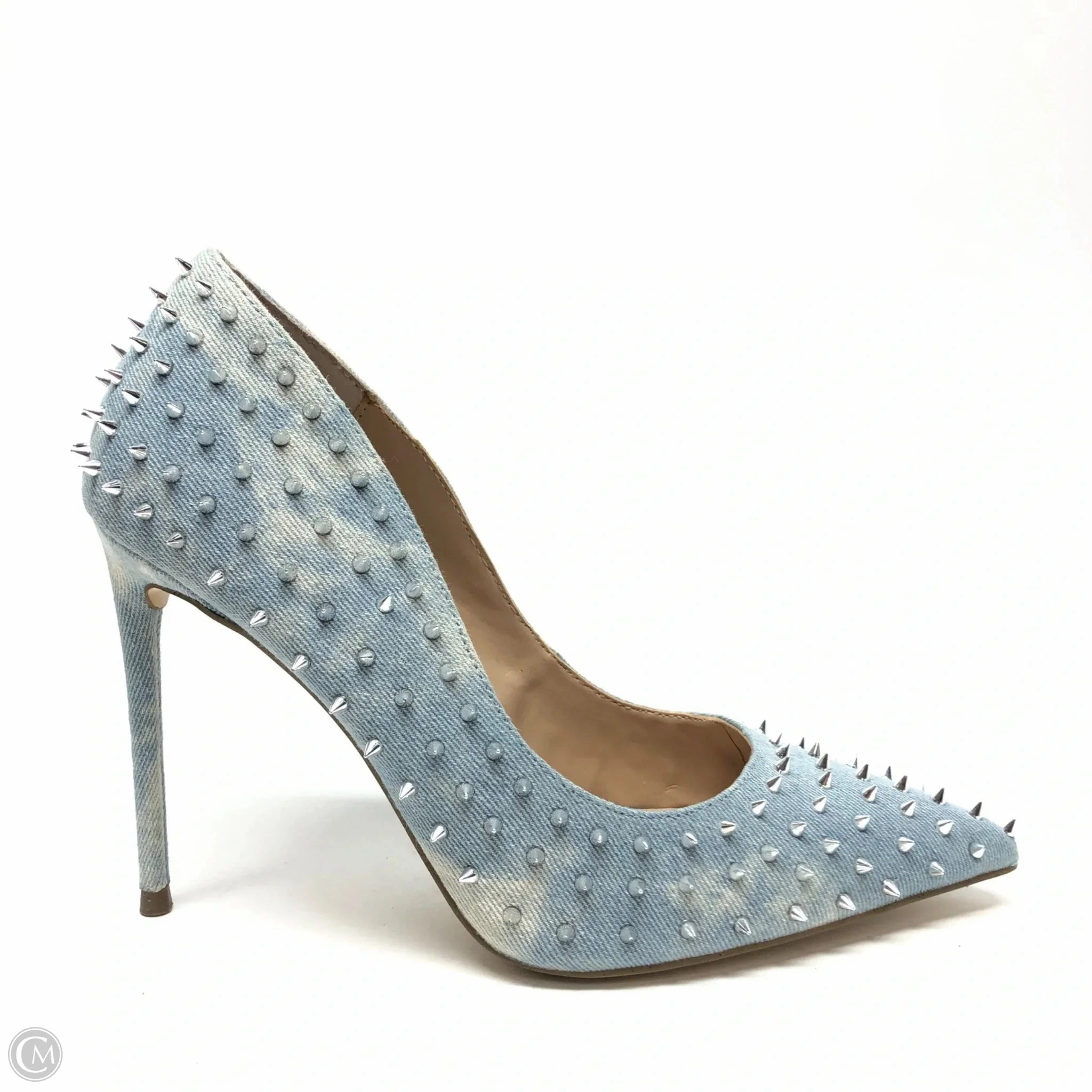 Shoes Heels Stiletto By Steve Madden In Blue Denim, Size: 8 Comfortable Platform Heels