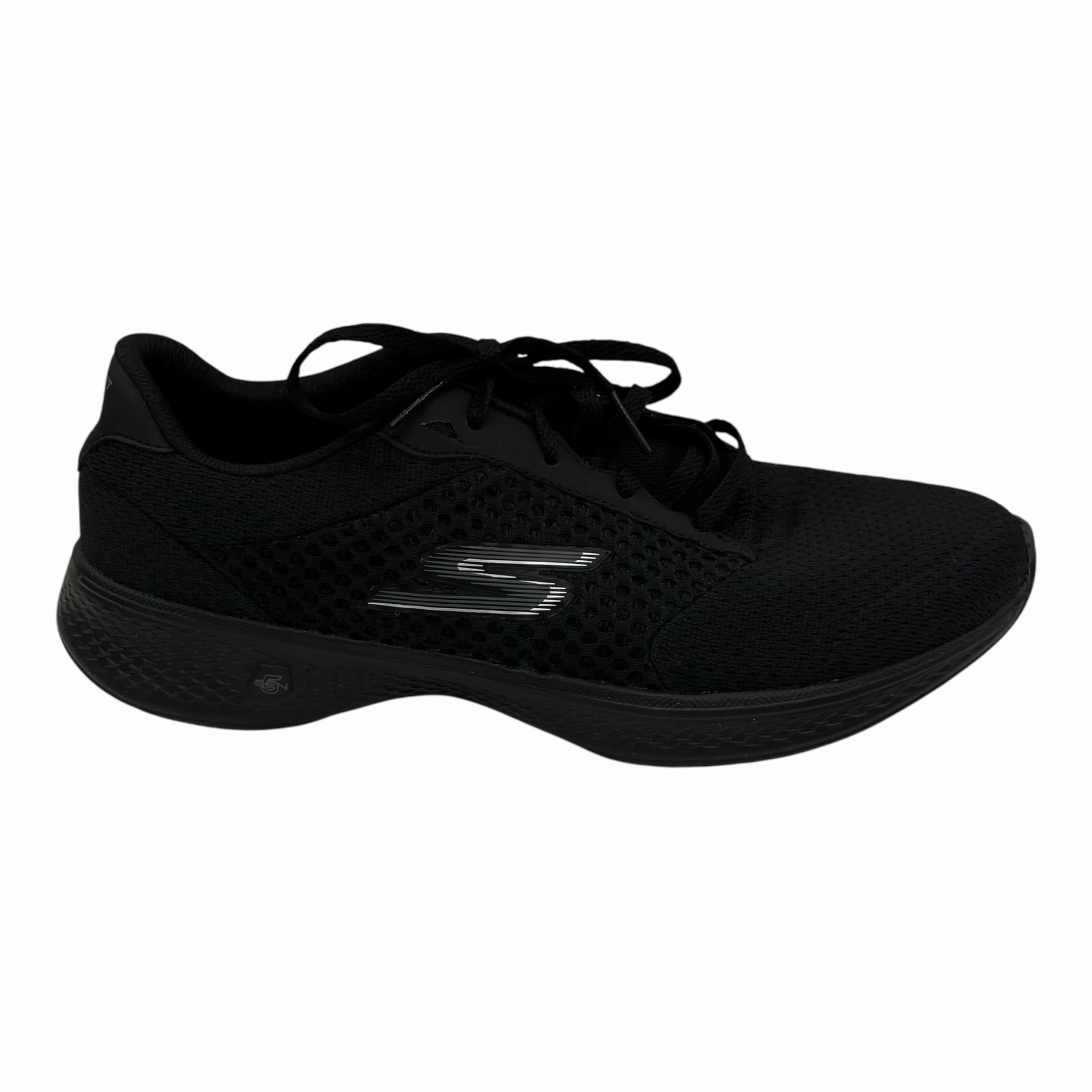 Adjustable Midfoot Strap Shoes Sneakers By Skechers In Black, Size:8.5
