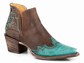 Neutral Tones Roper Ladies Snip Toe Roper Allure Shorty Boot Style 09-021-7615-8587
