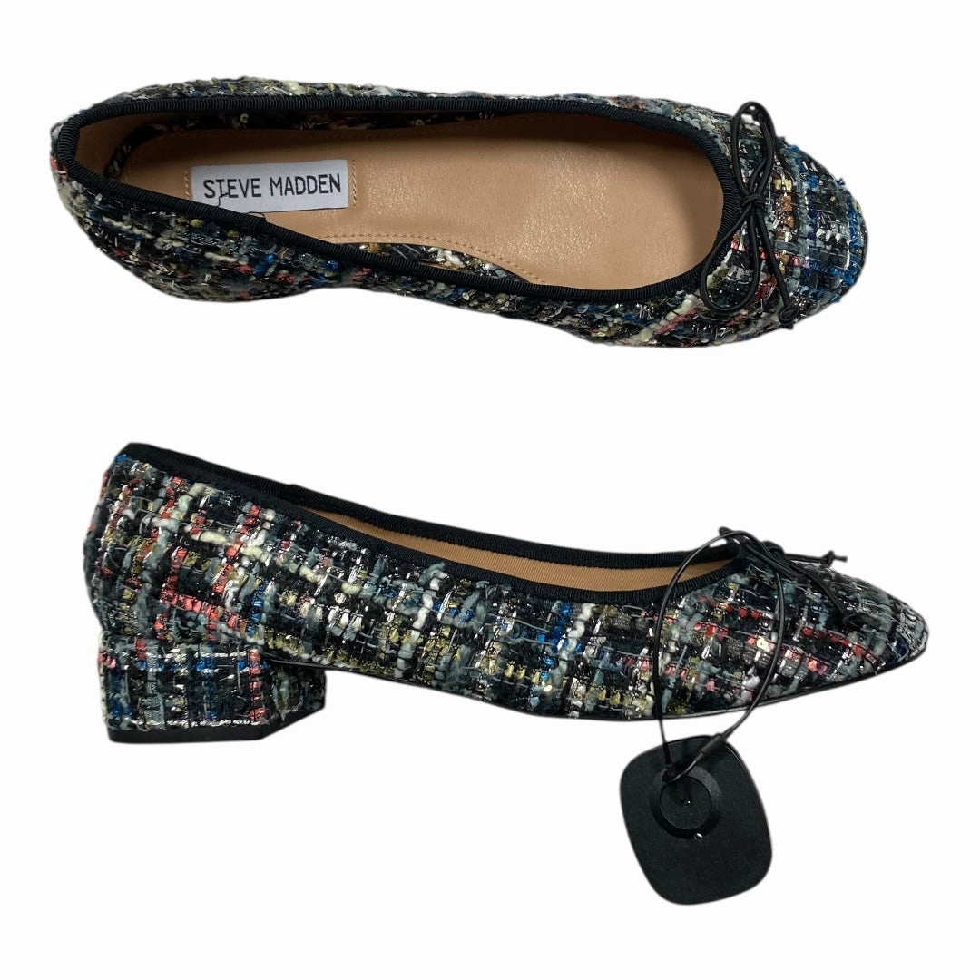 Black Stiletto Shoes Adjustable Shoes Heels Block By Steve Madden In Multi, Size:9