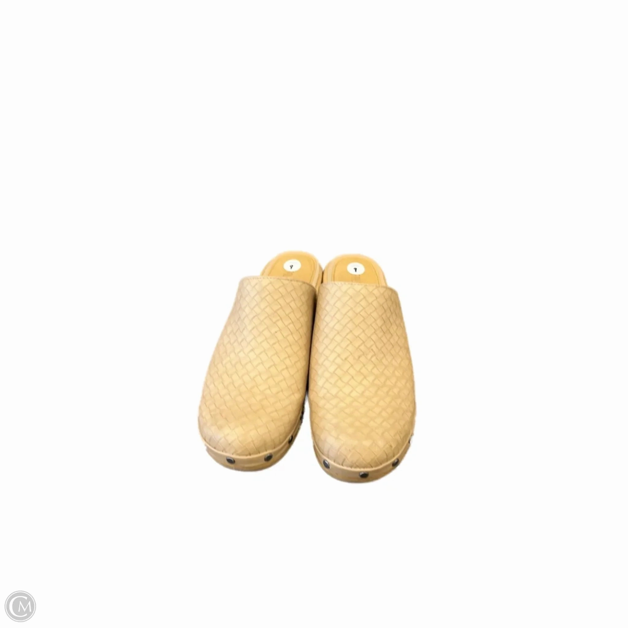 Shoes Heels Block By Falls Creek In Tan, Size: 9 Non Marking Comfortable Foot Feel