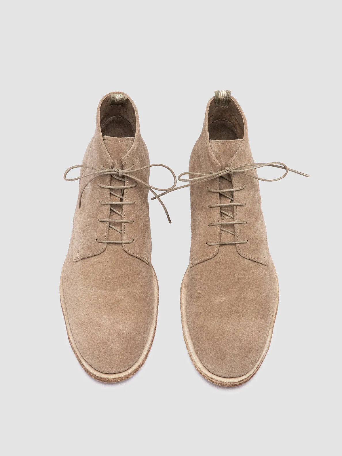 SOUND 003 - Beige Suede Lace-up Boots Side Zip Easy Wear
