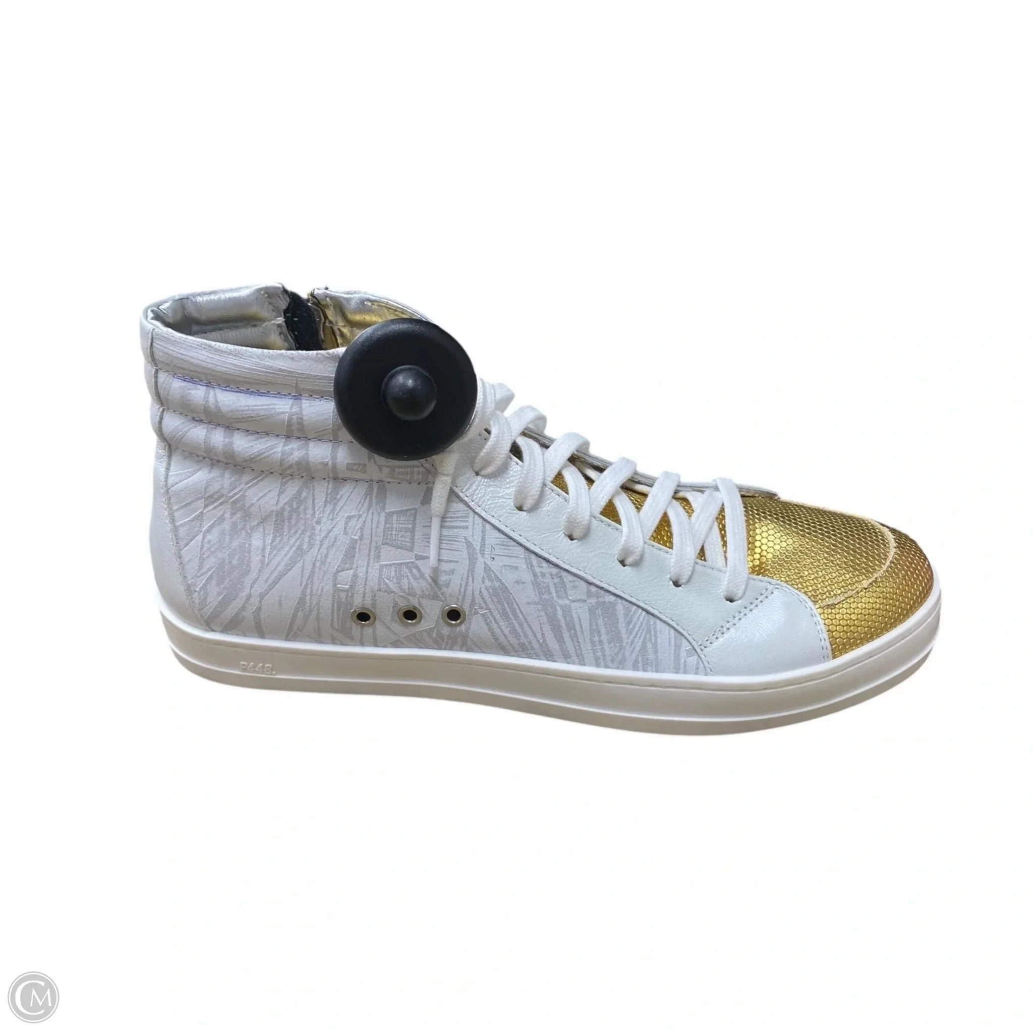 Airy Upper Urban Jungle Shoes Sneakers By P448 In Gold & White, Size: 8.5
