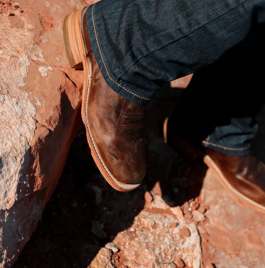 Shank CORRAL MENS MOKA COWBOY BOOTS STYLE A4264