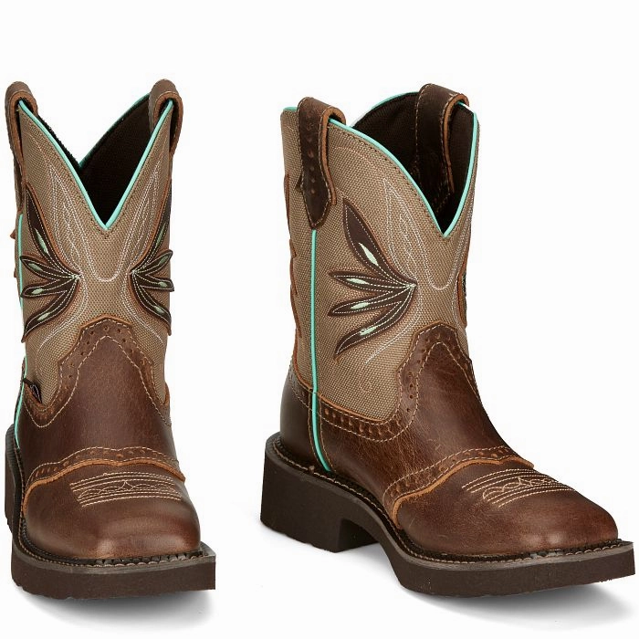 Cushioned Base Justin Ladies Nettie Western Boots Style GY9536