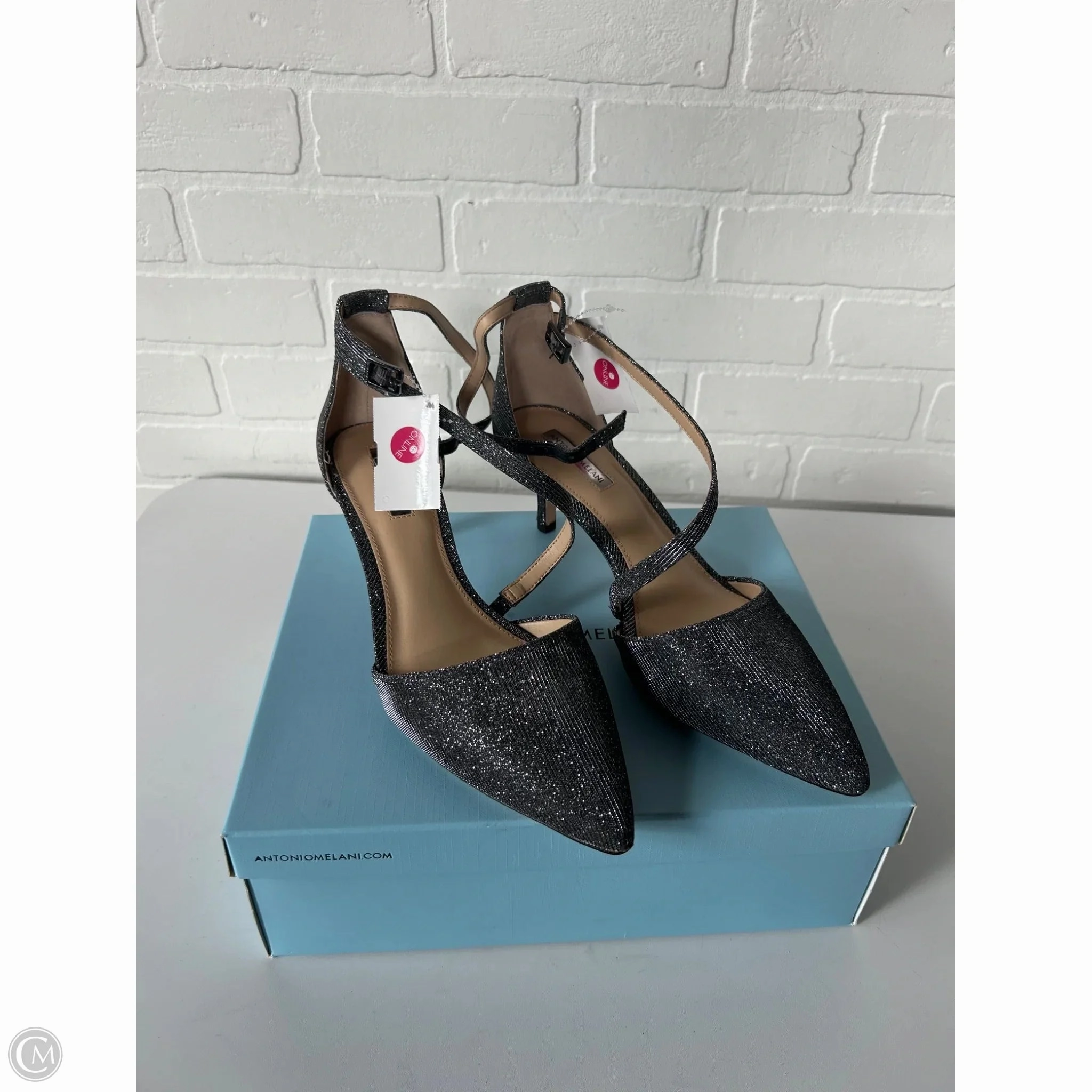 Glitter Heeled Boots Flexibility Shoes Heels Stiletto By Antonio Melani In Silver, Size: 10