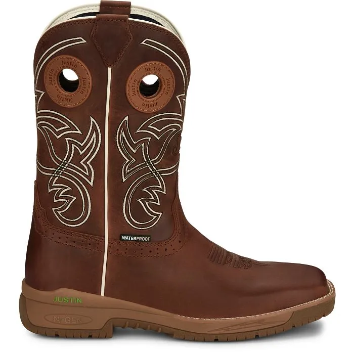 Foot Support Boots Outdoor Walk JUSTIN MENS NITREAD WATERPROOF WORKBOOTS STYLE CR3200