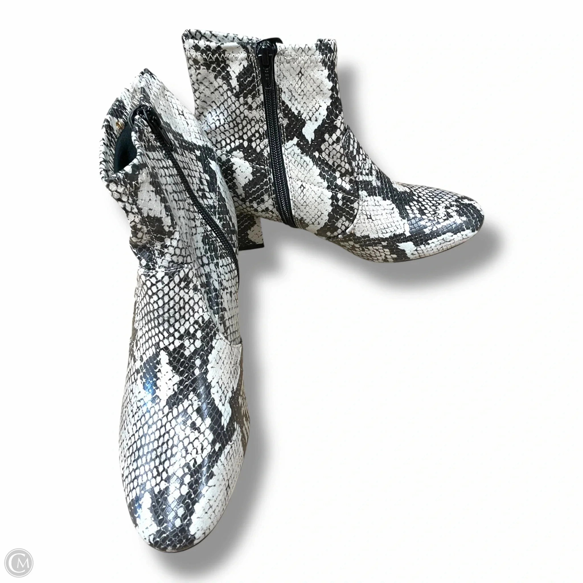 Good Traction Colorful High Heels Shoes Heels Block By Cmc In Snakeskin Print, Size: 6.5