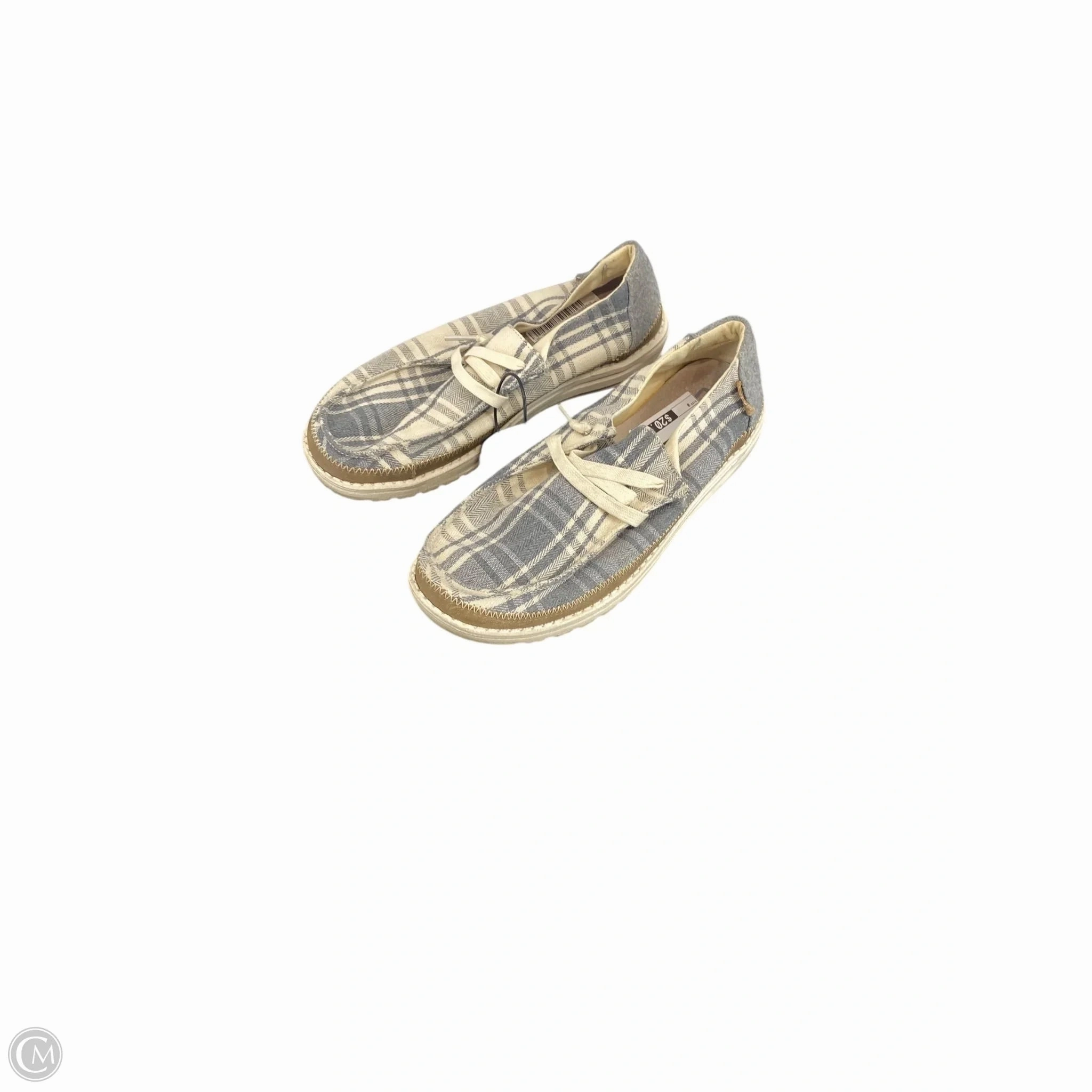 Shoes Sneakers By Hey Dude In Cream & Grey, Size: 8 Classic Form