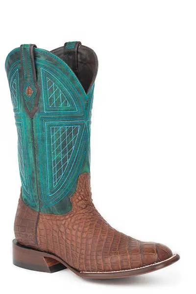 Stetson Mens Big Horn Alligator Square Toe Boots Style 12-020-1852-0417 Rugged Built Hiking Trails