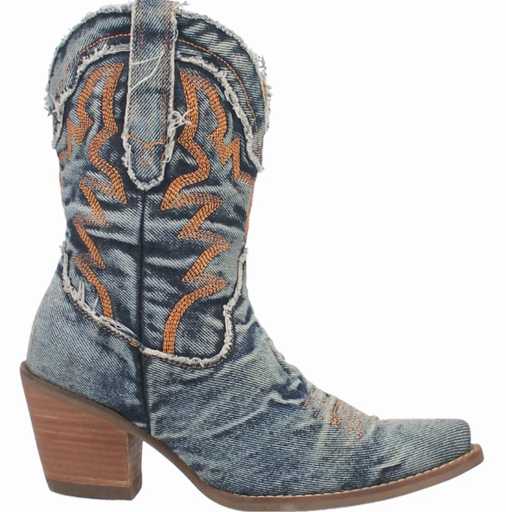 DINGO Y'ALL NEED DOLLY DENIM BOOT STYLE DI950-BL Waterproof Weekend Wanderer Bold Life