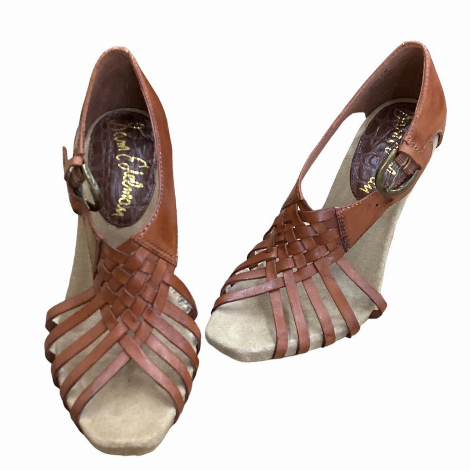 Shock absorption Brown Shoes Heels Block Sam Edelman, Size 7