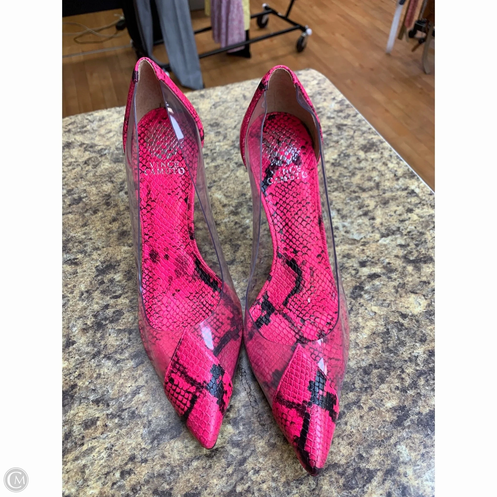 Shoes Heels Stiletto By Vince Camuto In Snakeskin Print, Size: 10 Mid Top Style Comfortable Wedding Shoes