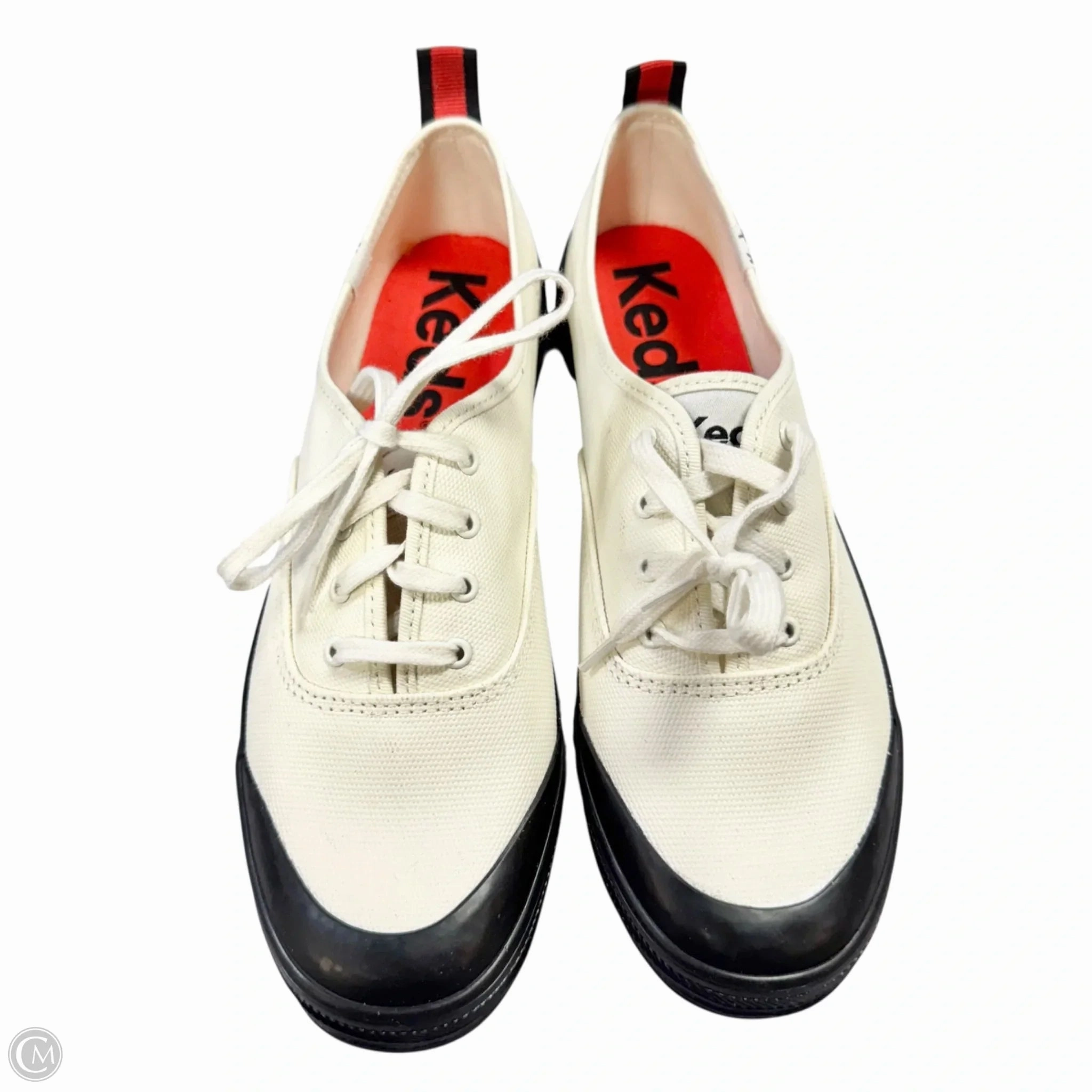 Shoes Sneakers By Keds In Black & White, Size: 9 Structured chic Reinforced Lace Holes