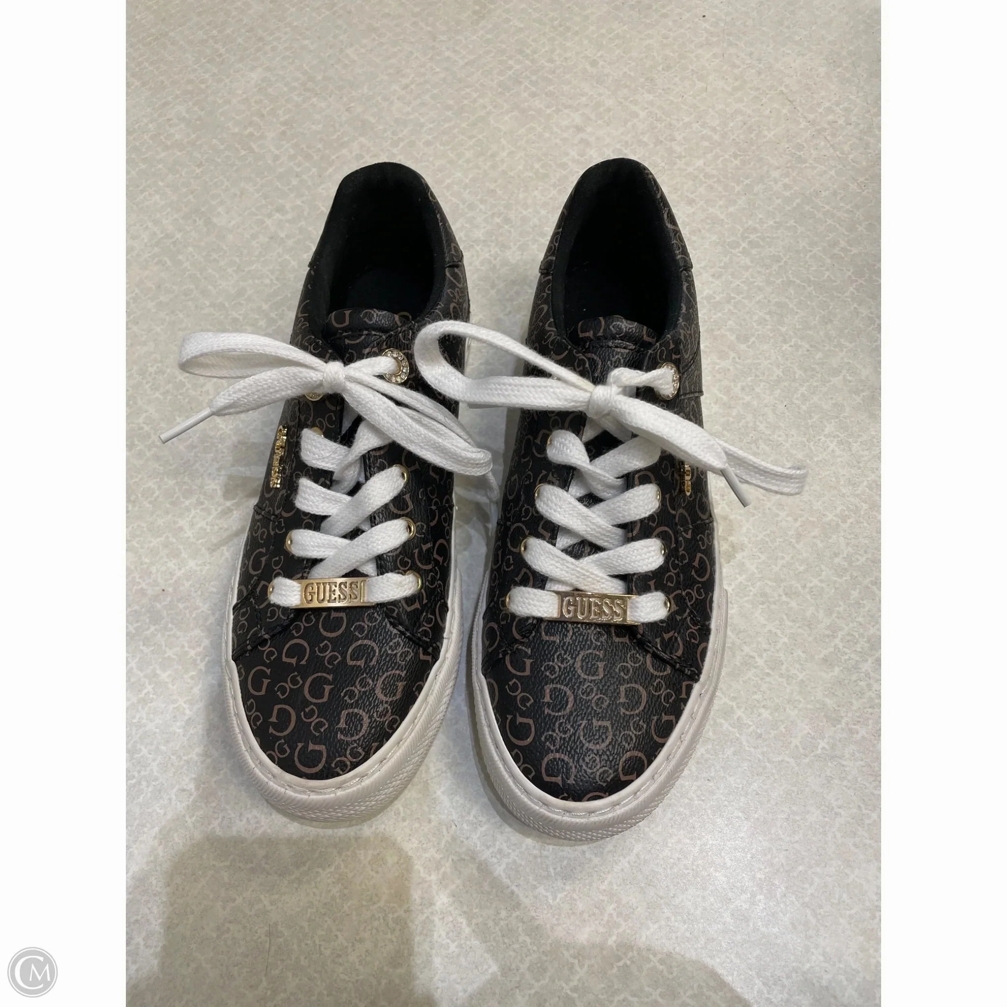 Speed Friendly Shoes Sneakers By Guess In Black, Size: 7