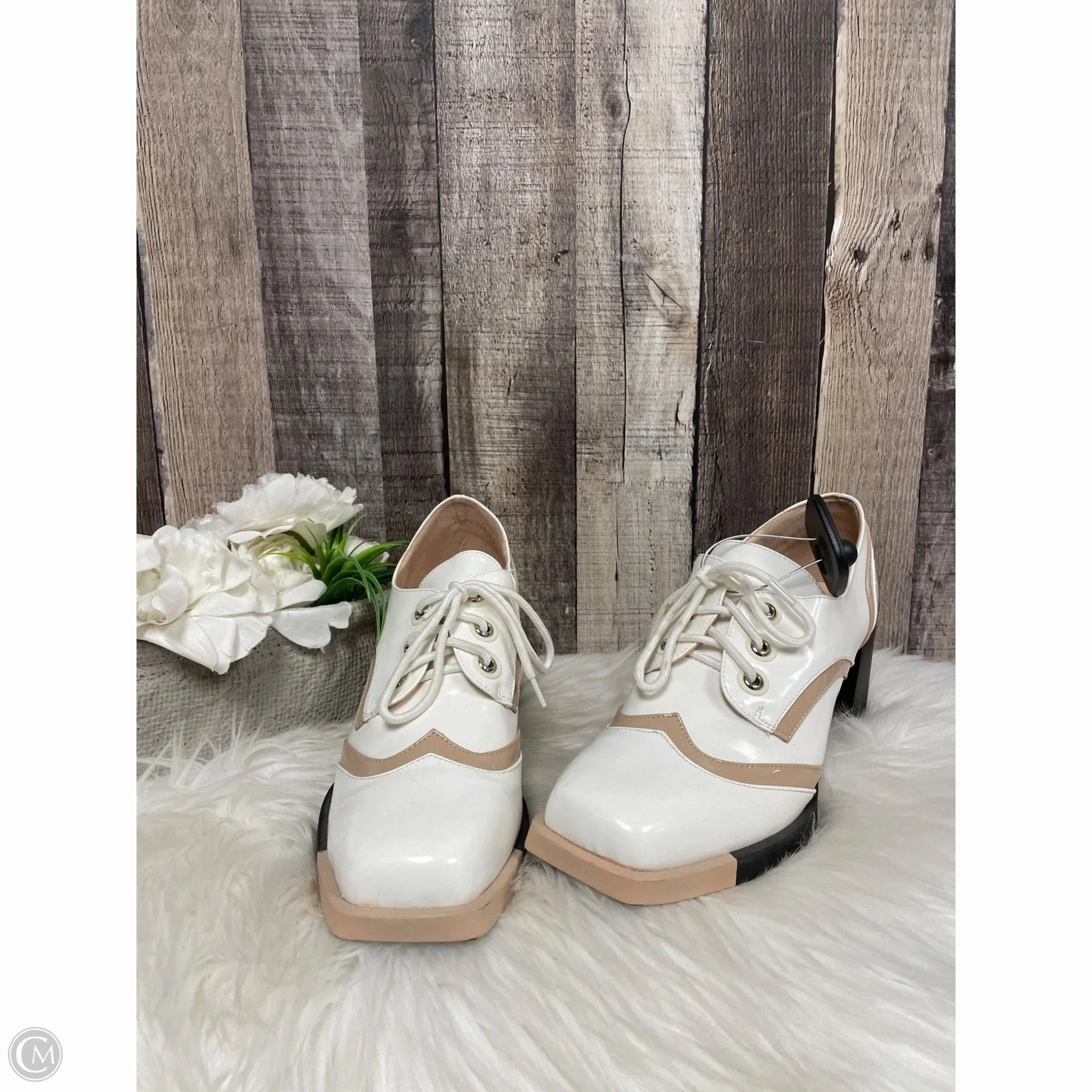 Fall Footwear Removable Footbed Shoes Heels Block By Cme In Multi-colored, Size: 11